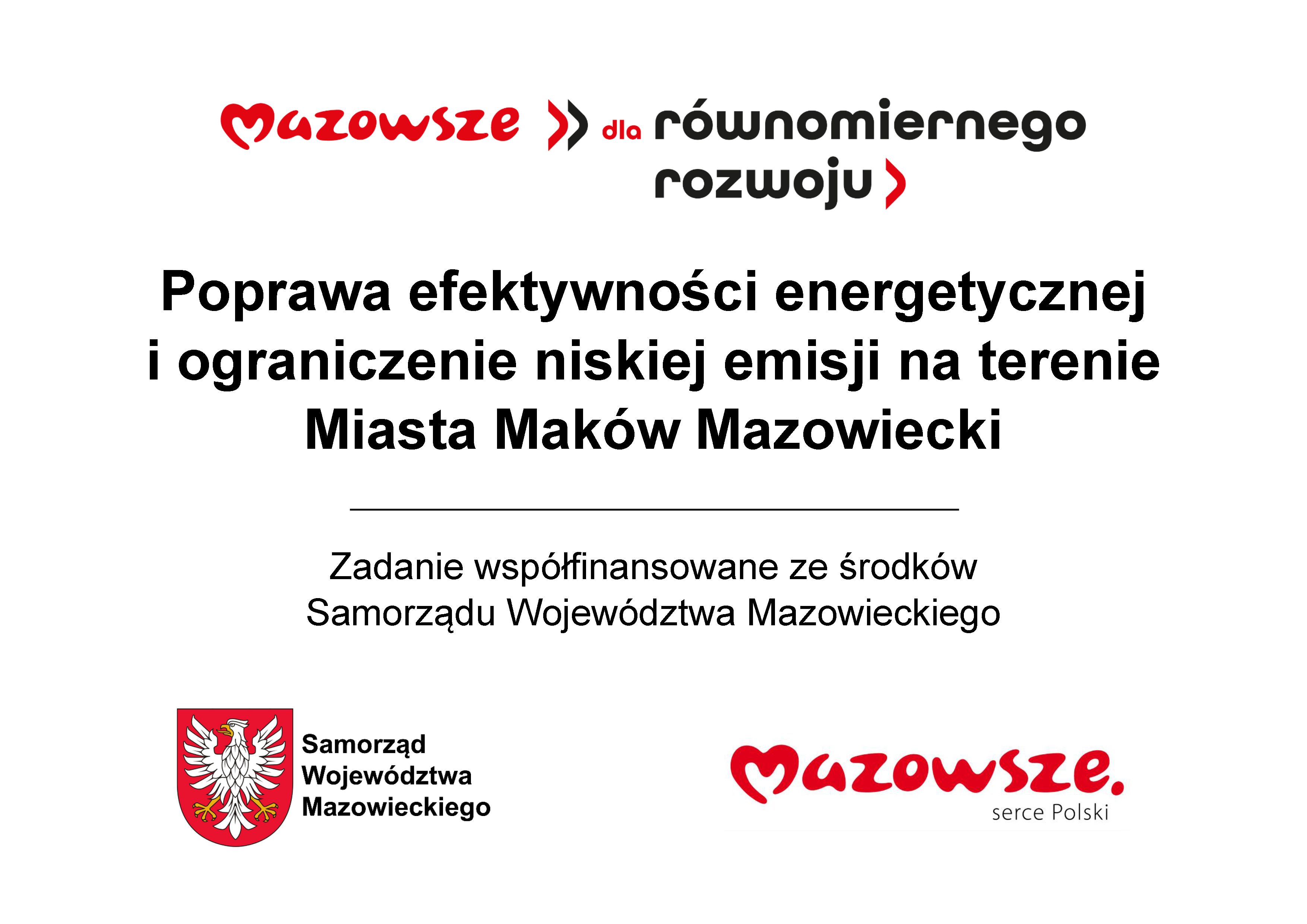 Poprawa efektywności energetycznej i ograniczenie niskiej emisji na terenie Miasta Maków Mazowiecki